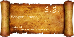 Senger Emese névjegykártya